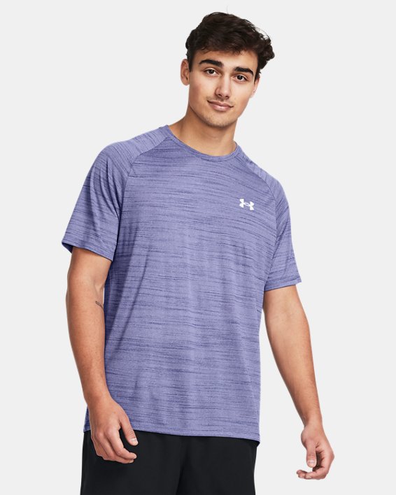 เสื้อแขนสั้น UA Tech™ 2.0 Tiger สำหรับผู้ชาย in Purple image number 0